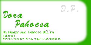 dora pahocsa business card
